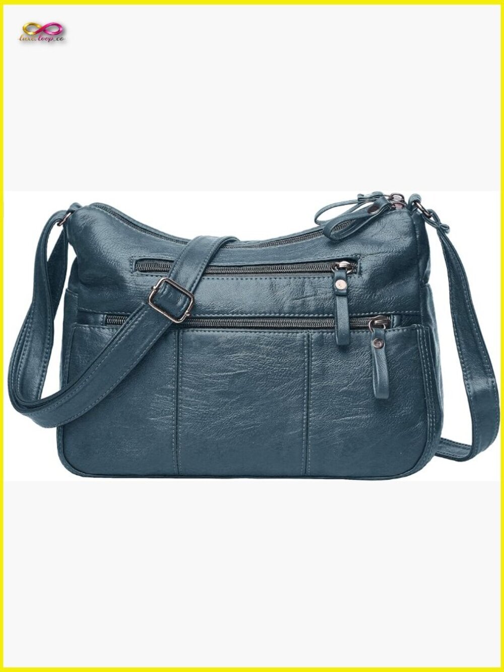 Soft PU Leather Crossbody Shoulder Bag Travel Lightweight Multi-Pocket Purse